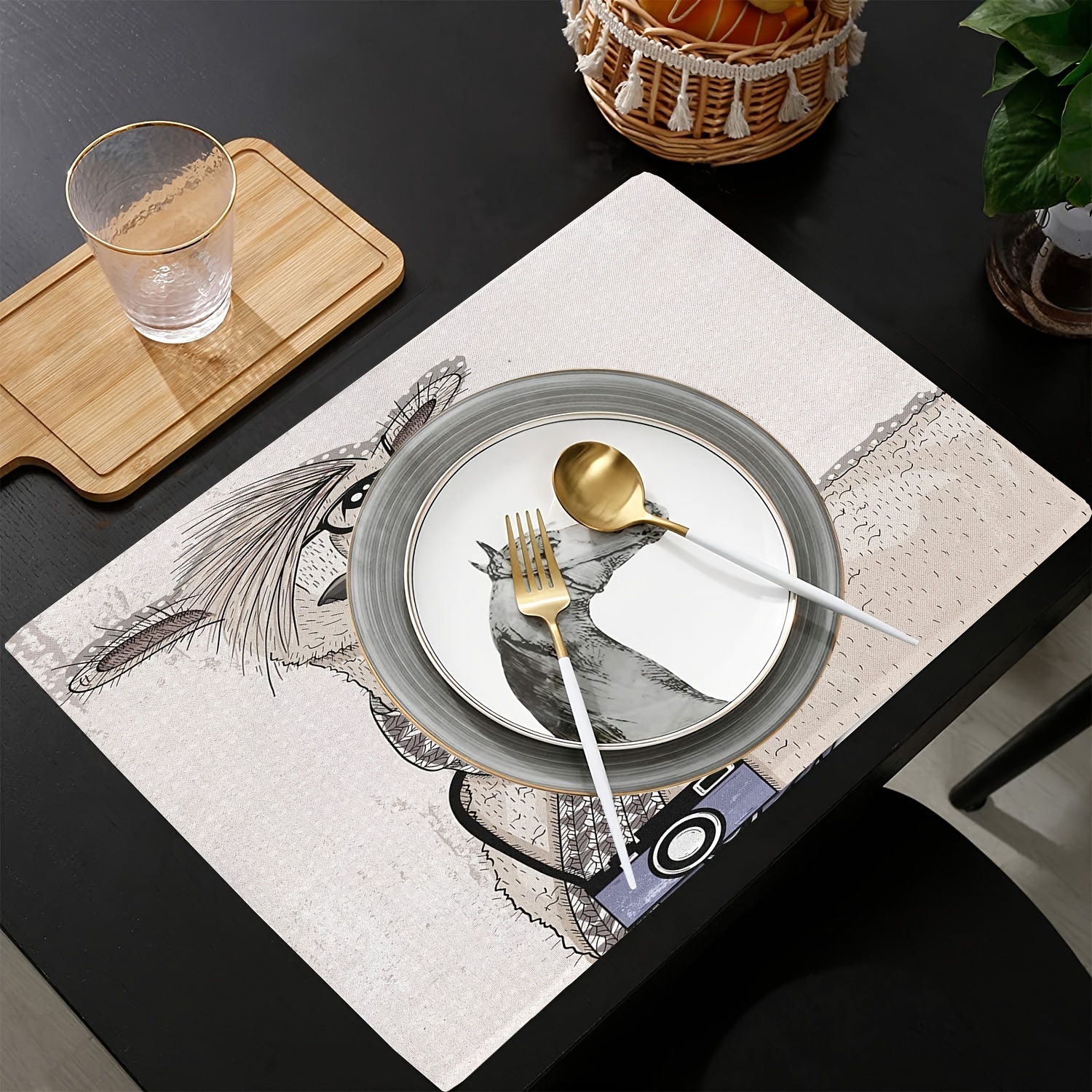 Kitchen Utensils Silicone Dining Mat Animal Shape Placemat Table