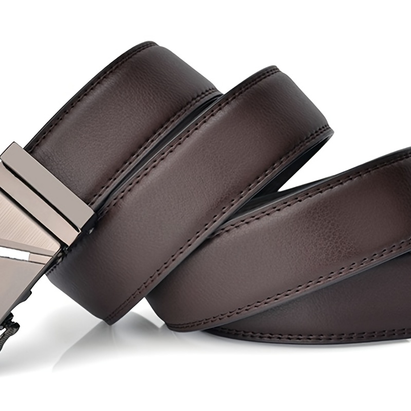 Y Letter Style Auto Buckle Men's Business Casual Leather Belt