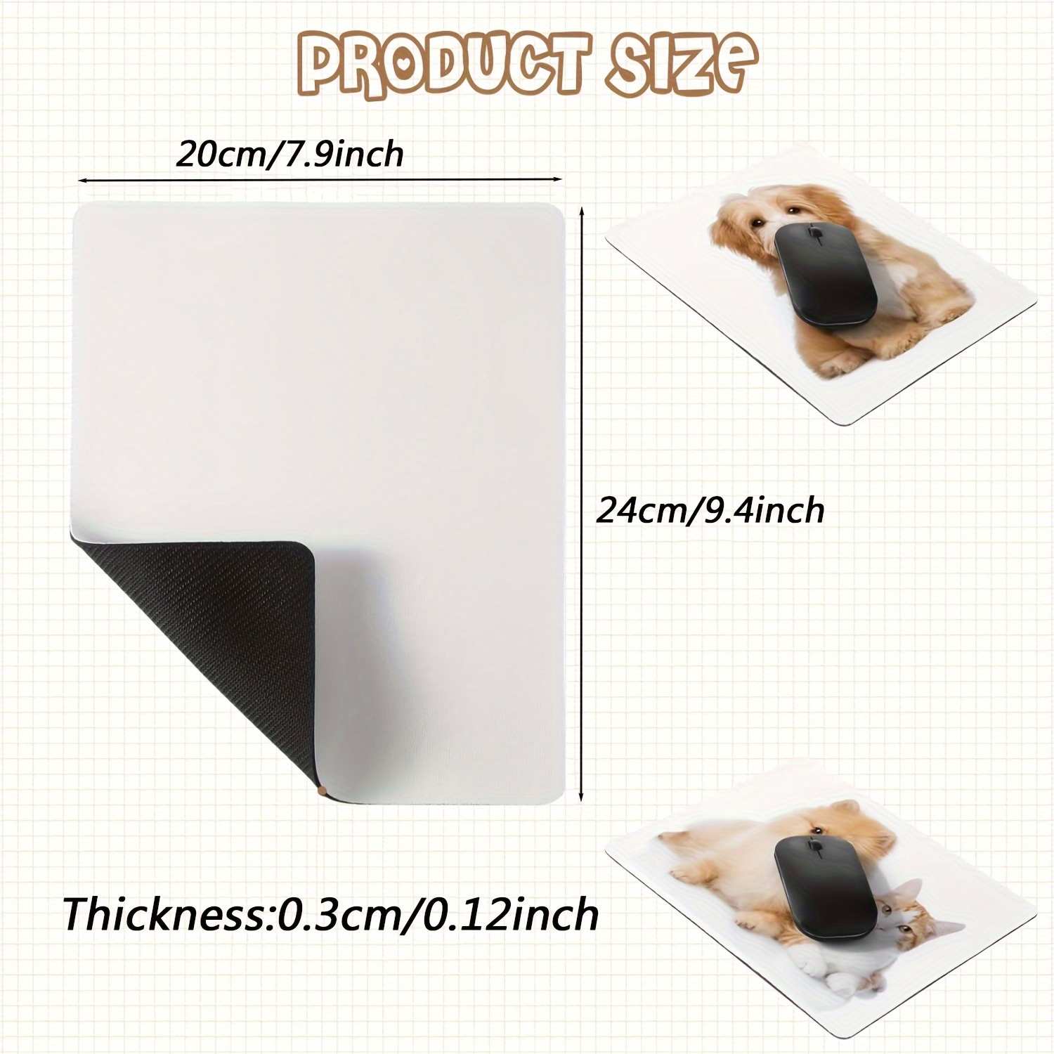 10pcs Sublimation Mouse Pad Blank Mouse Pad Sublimation Blanks