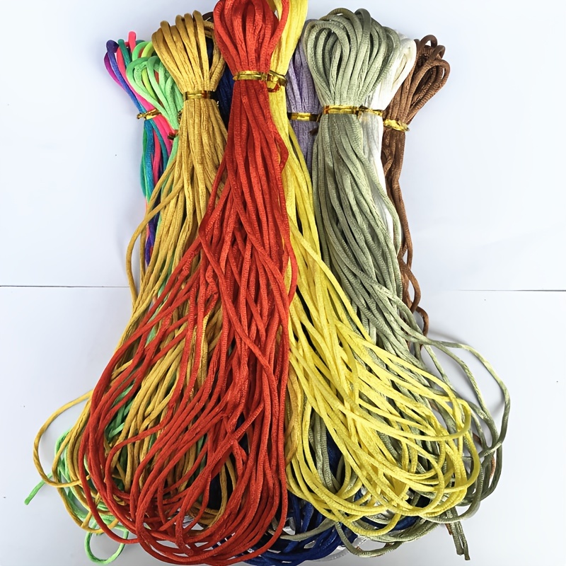 Braided Silk Thread Tassels Macrame Rattail Cord Jewelry Making Findings  10-20me