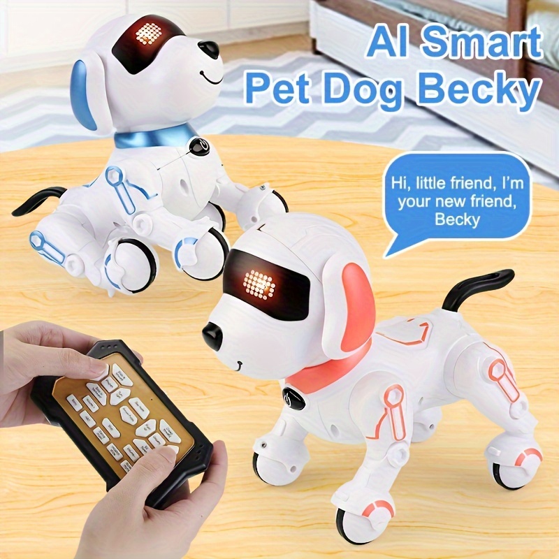 Enfant éducatif rc robot chien télécommande universelle animaux de  compagnie animaux de compagnie de marche musique danse enfant chien jouet  cadeau