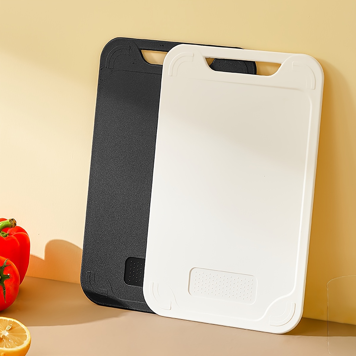 Chopping Board Plastic Cutting Board Handles Food Safe Pp Temu
