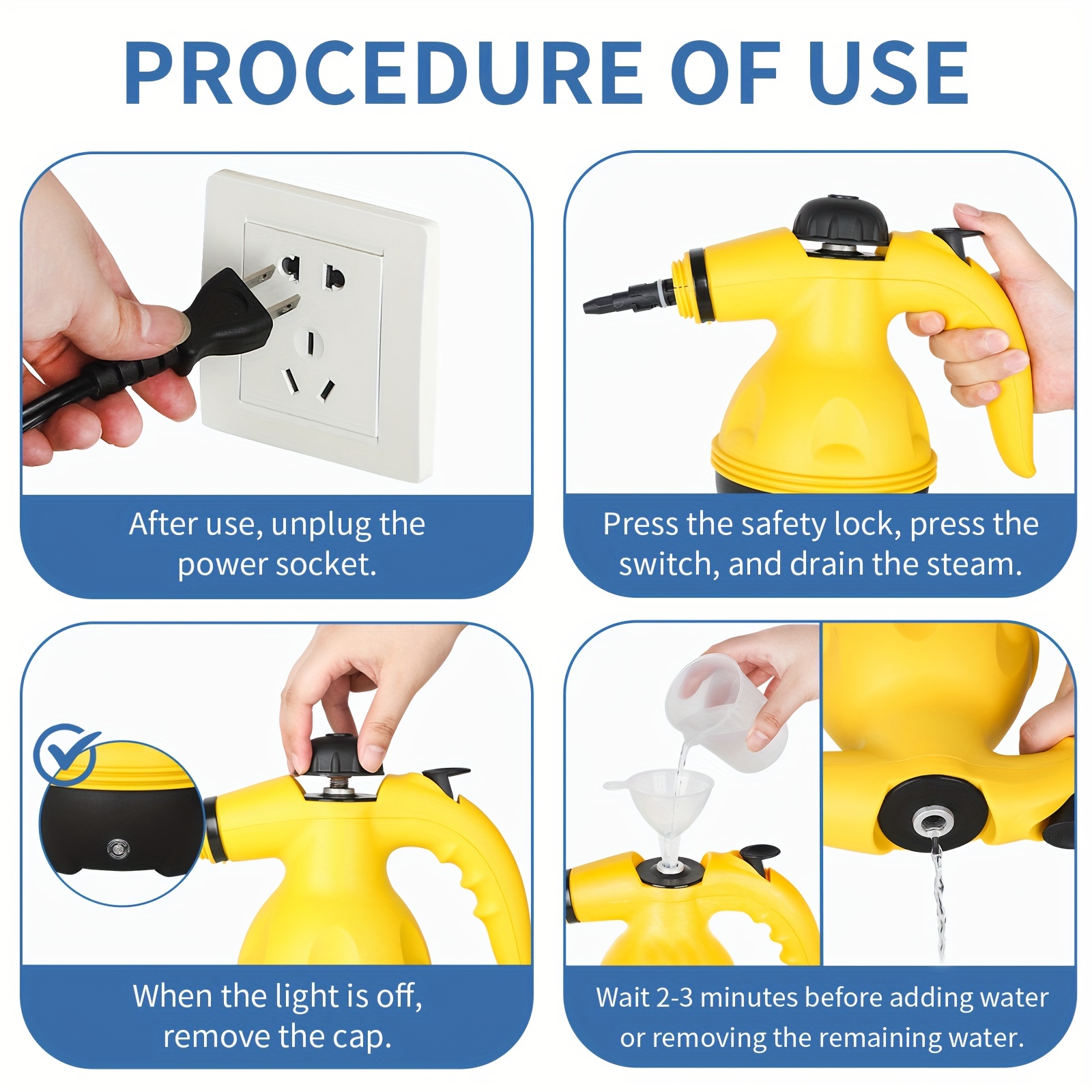 Portable High-Temperature Steam Cleaner for Kitchen & Range Hood