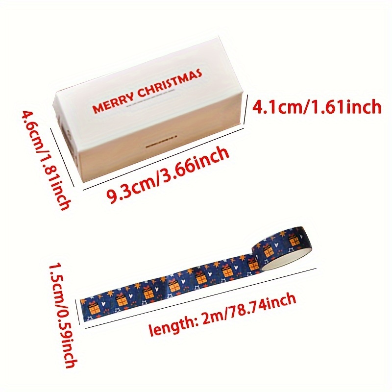 12Pcs Christmas Washi Tape Set Navidad Washi Tapes Journal