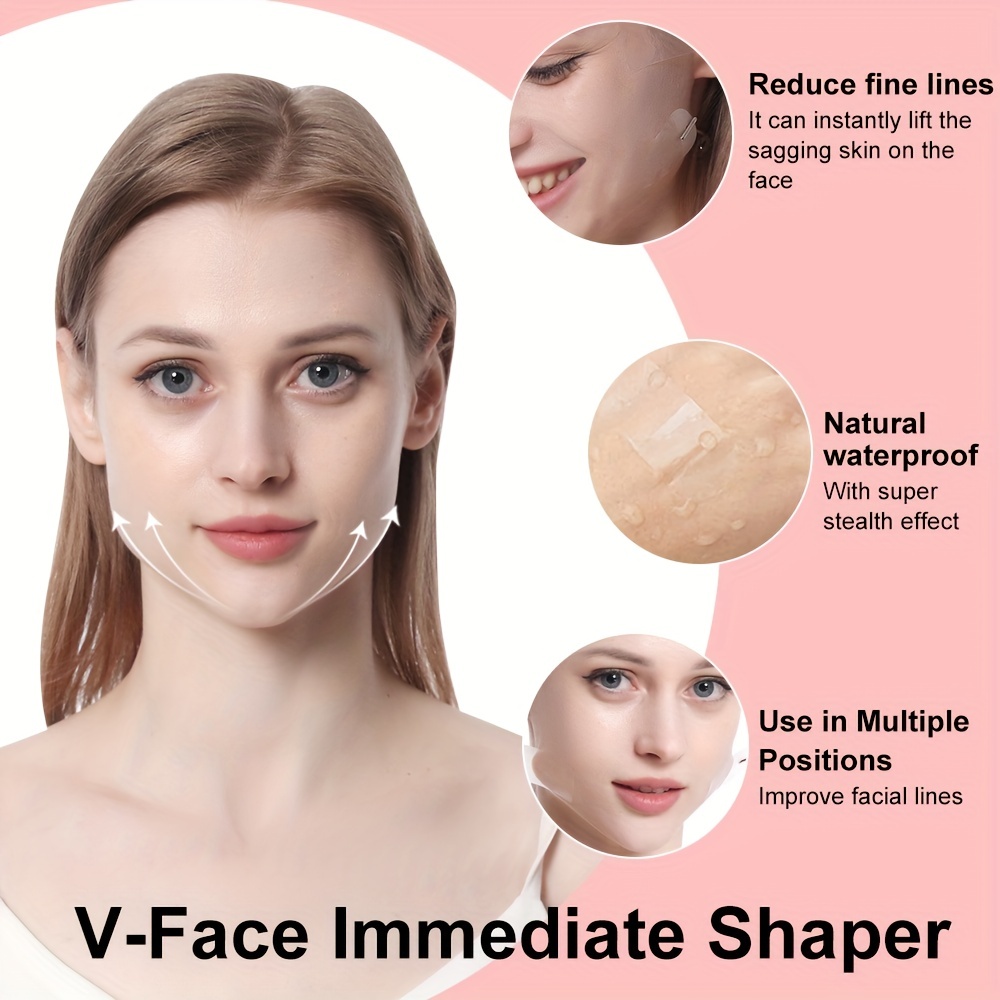  Face Lifting Tape, Ultra-thin Invisible Face Lift Sticker Face Tape  for Instant Face, Hiding Facial Neck Wrinkles V-face Tightening Lifting  Saggy Skin Black 4 Bands 20 Tapes : Beauty 