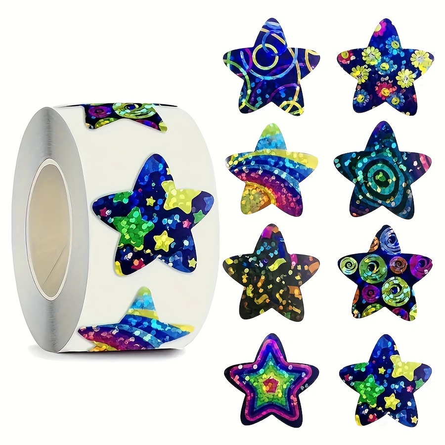 

500pcs/roll Colorful Star Stickers Teacher Reward Encouragement Praise For Mobile Phone, Laptop, Water Cup, Vase, Wall Crafts Decoration