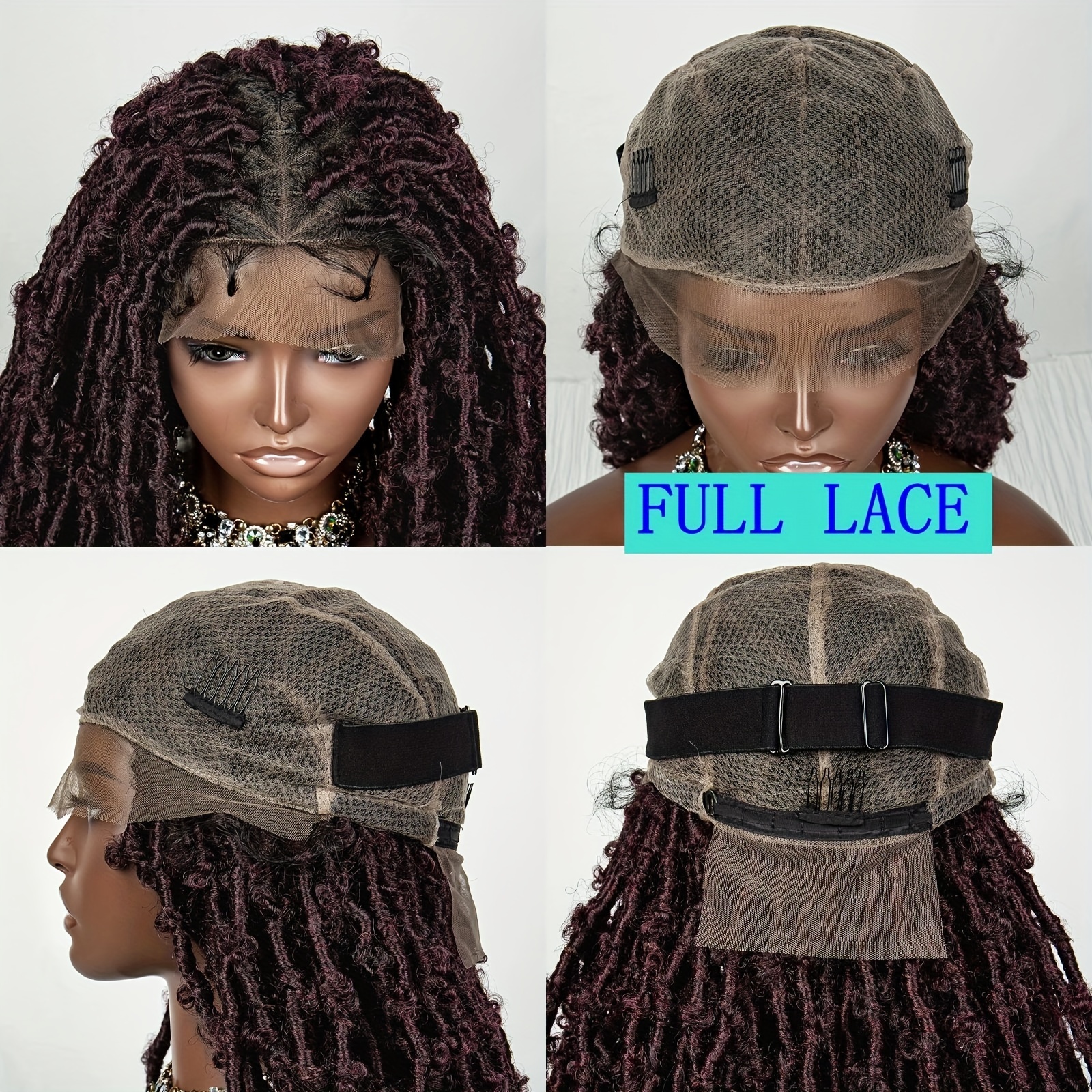 Full Lace Butterfly Locs Crochet Hair Wigs Long Dreadlocks Temu