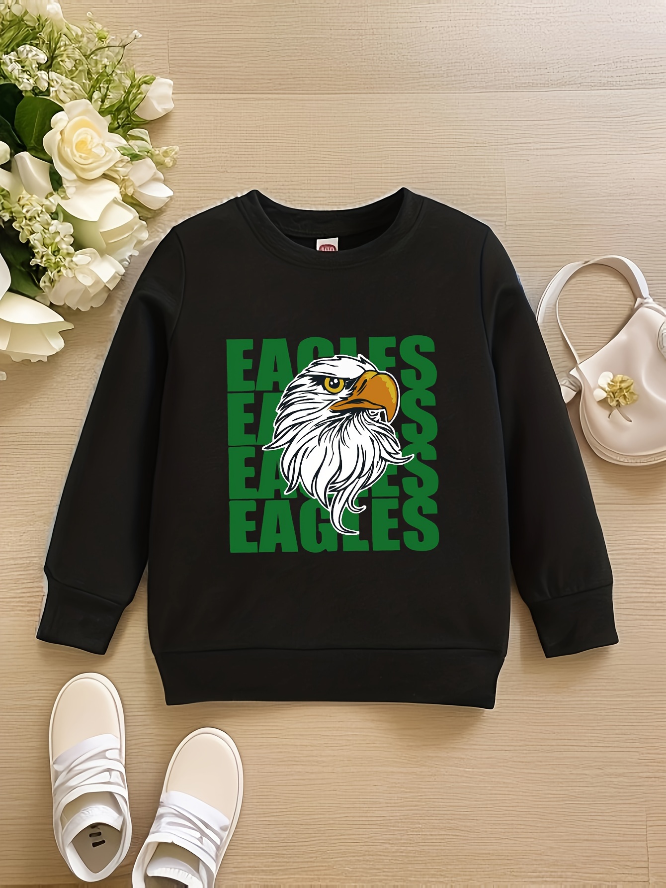 Crew neck shop eagles sweatshirt