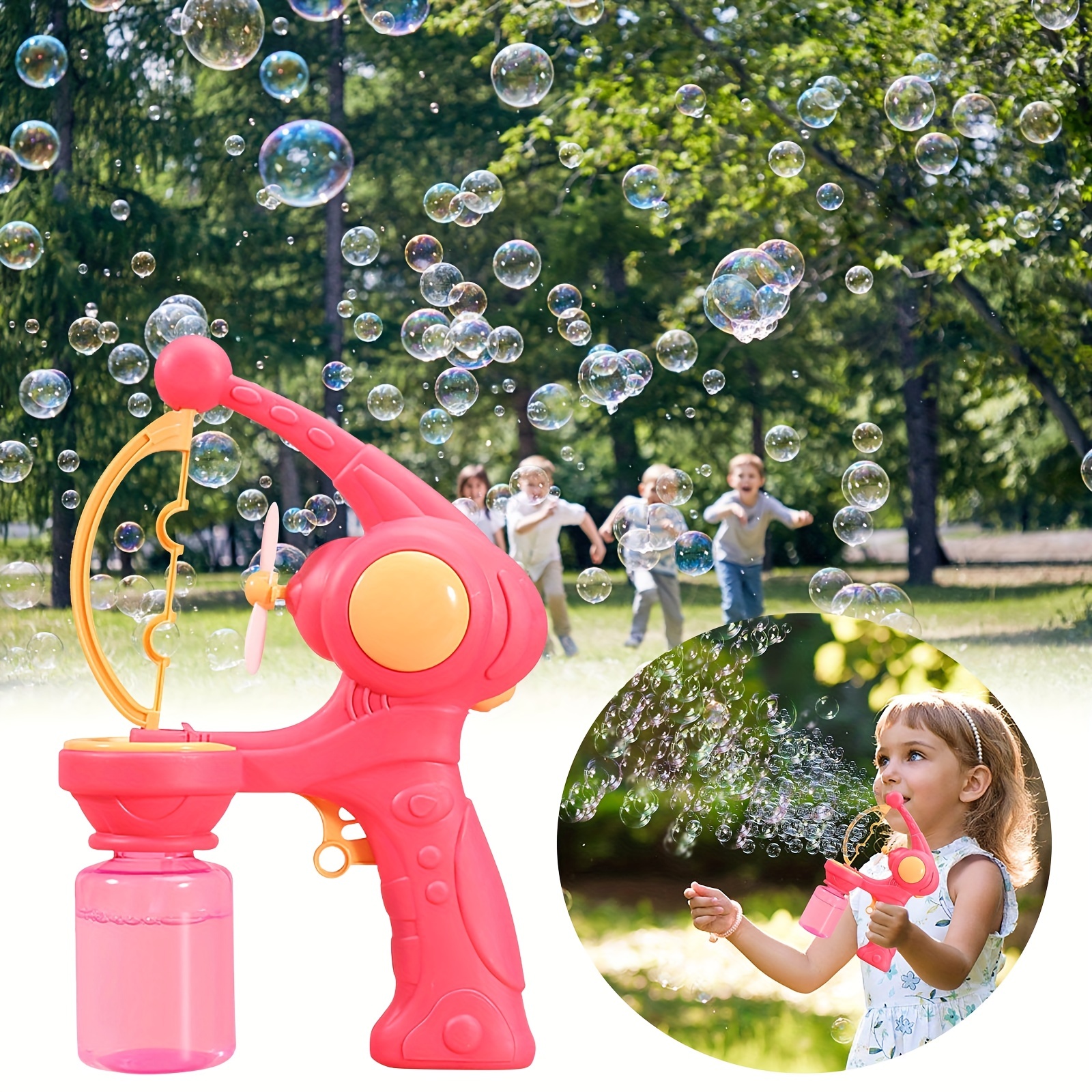 Electric Bubble Gun Machine - Kids Portable Outdoor Party Toy With Led  Light - Perfect Gift For Children (batteries & Bubble Fluid Not Included) -  Temu