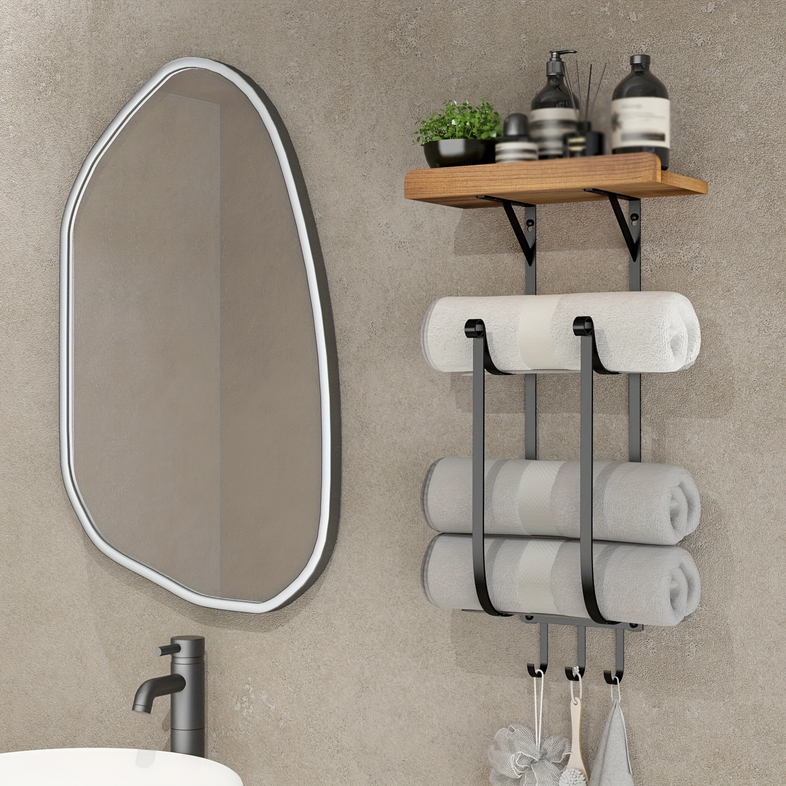 Toallero de pared accesorios de baño modernos Como