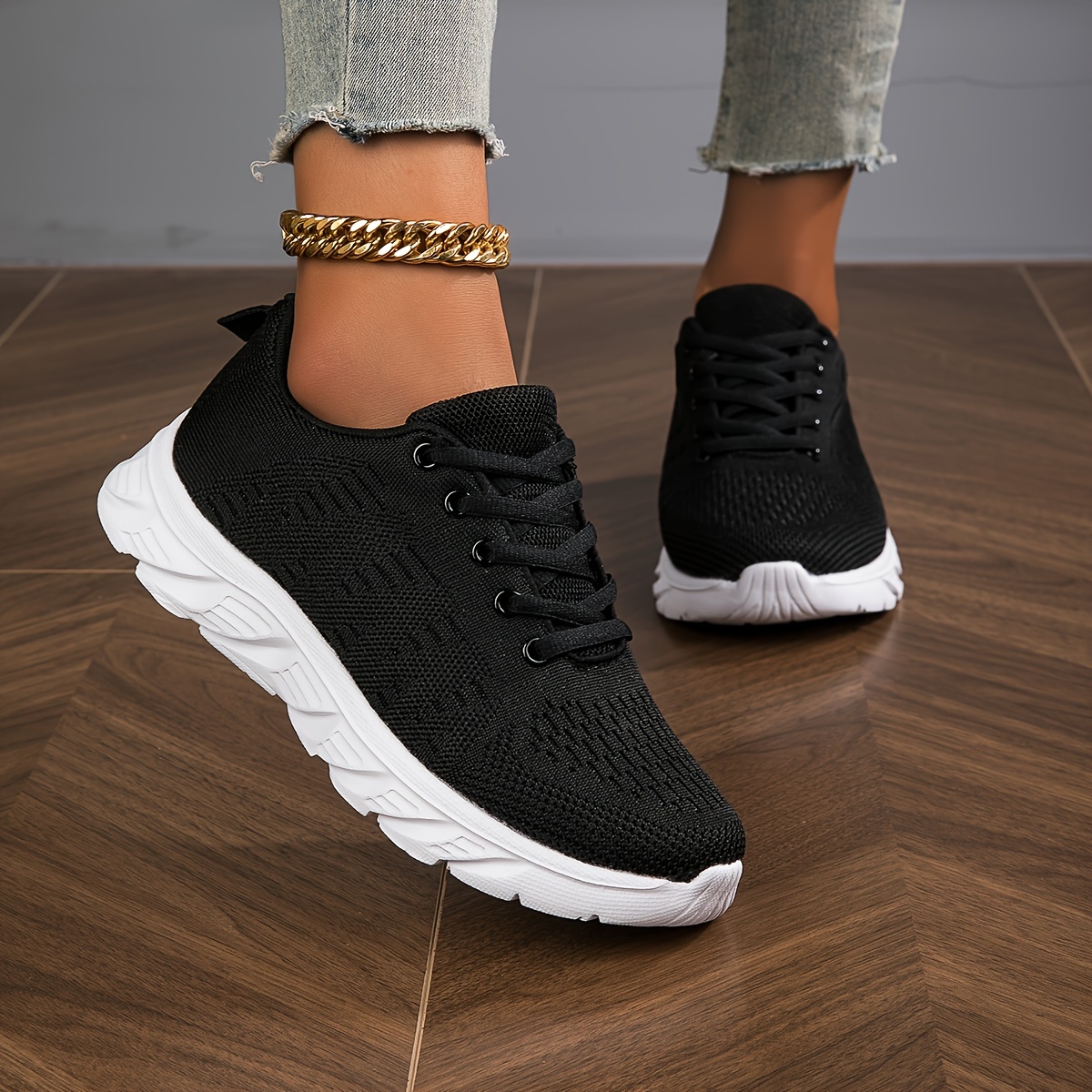 Women's Lightweight Breathable Mesh Knit Running Sneakers
