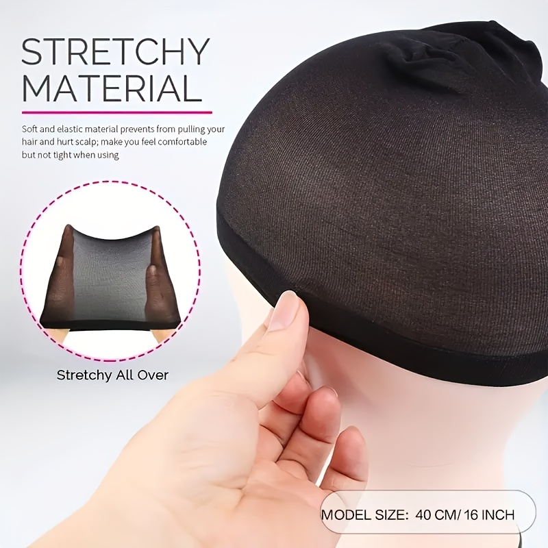 Buy Dome Cap Elastic Stocking Hairnets Wigs Liner Caps Weave Cap