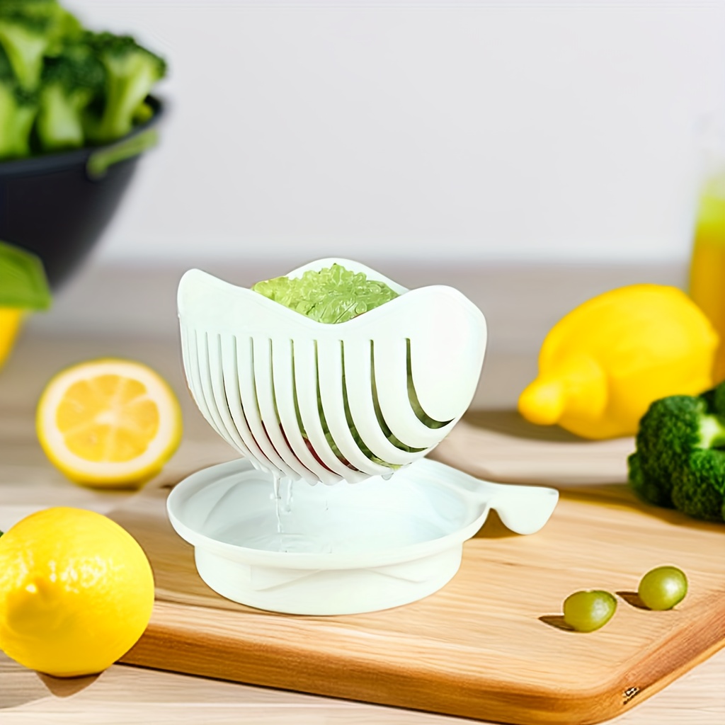 Salad Cutter Bowl, Fruit Vegetable Food Chopper Slicer Drainer 2023 New