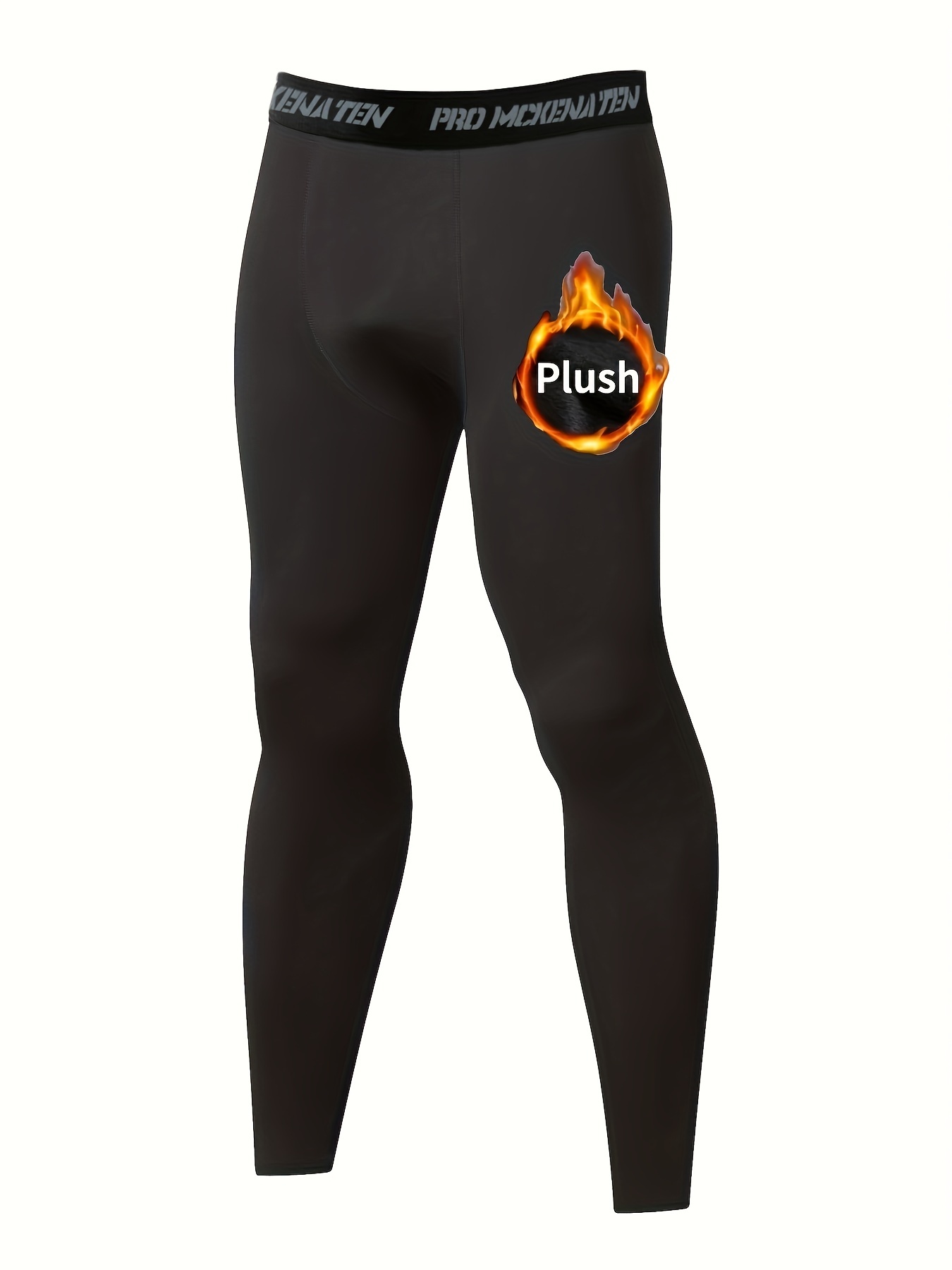 Men's Stretch Tight Long Compression Pants Activewear Letter - Temu