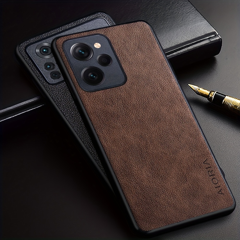 For Xiaomi Poco F5, Luxury Retro Leather Feel Soft Magnetic Rubber Case  Cover