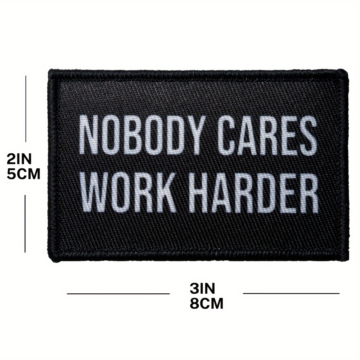 Nobody Cares Patch, For Hats, Jeans, Vest, Coat