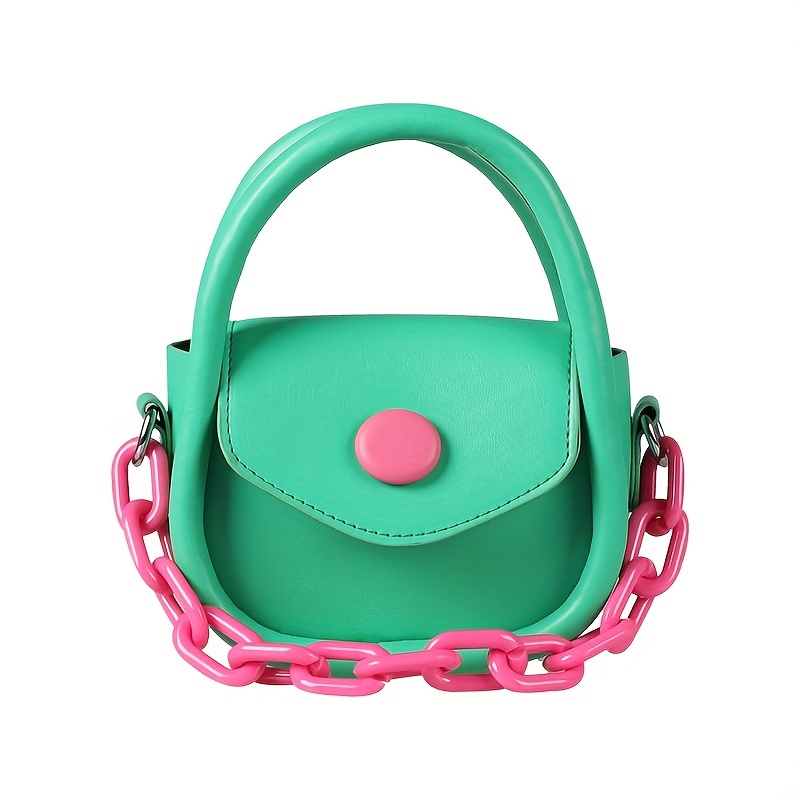 Trendy Color Contrast Crossbody Bag, Tassel Decor Shoulder Bag, Women's Top Ring  Handbags - Temu