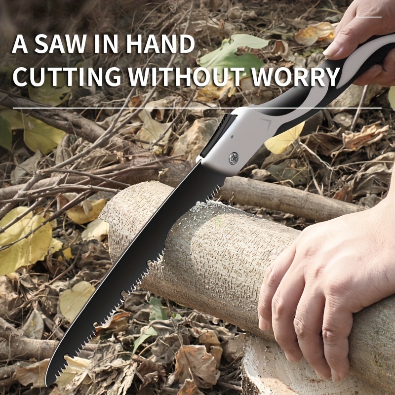 1pc folding saw multi functional gardening tool with ergonomic handle for tree trimming camping gardening hunting and wood cutting
