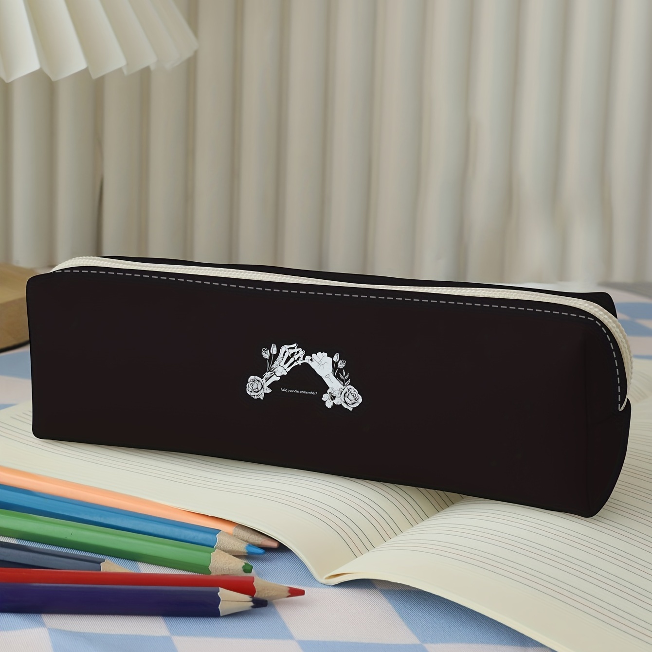 Large Capacity Pencil Case Stationery Simple Pen Bag Zipper - Temu