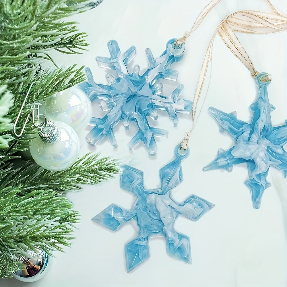 Snowflake Molds, Silicone Molds for Resin Christmas Ornaments 