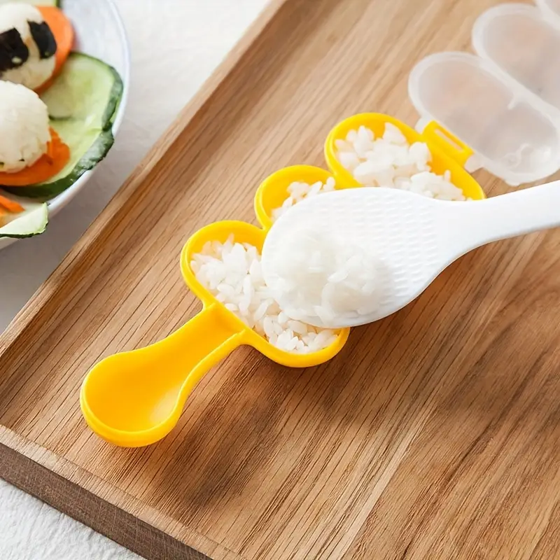 Portable Rice Ball Mold Rice Spoon Solid Green Plastic Sushi - Temu