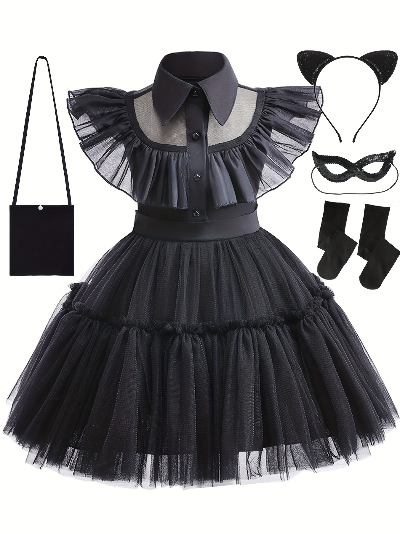 Kids Girls Sweet Lolita Dress Princess Lace Cosplay Costumes