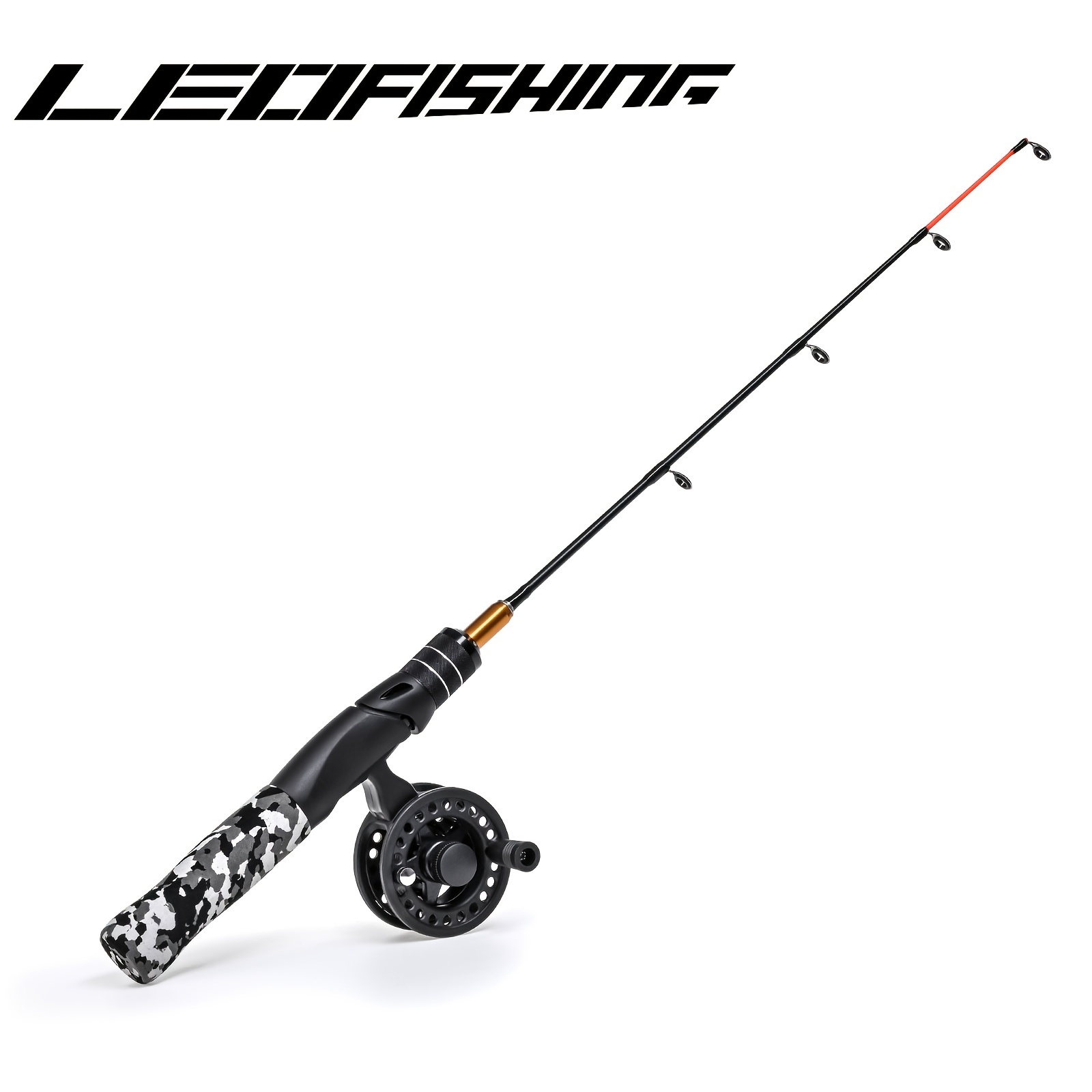 Two piece Leofishing Ice Fishing Rod And Reel Combo With - Temu