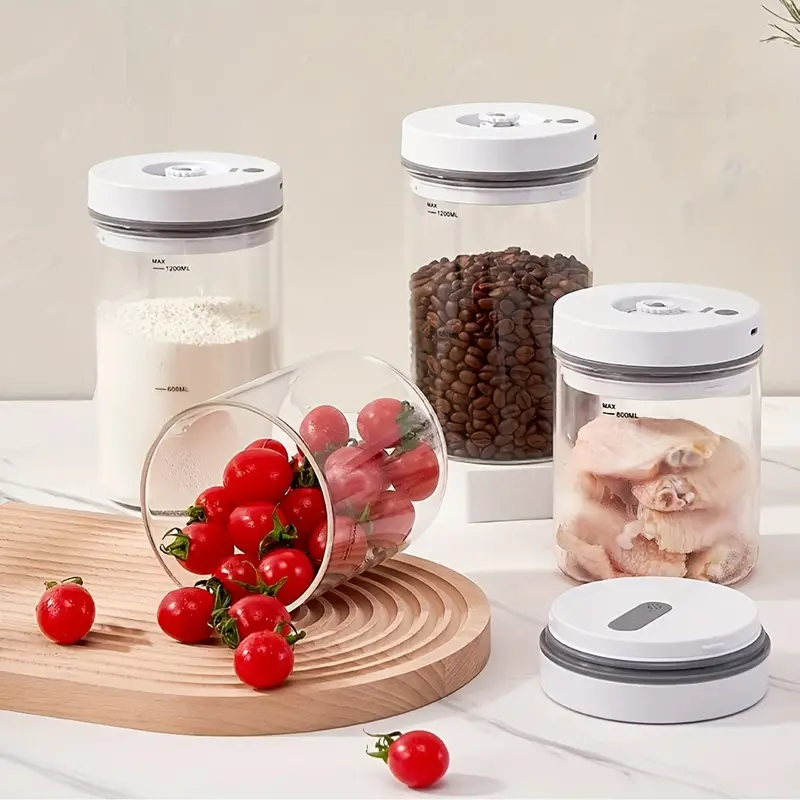 Smart Vacuum Storage Jar With Electric Pump Large Capacity - Temu