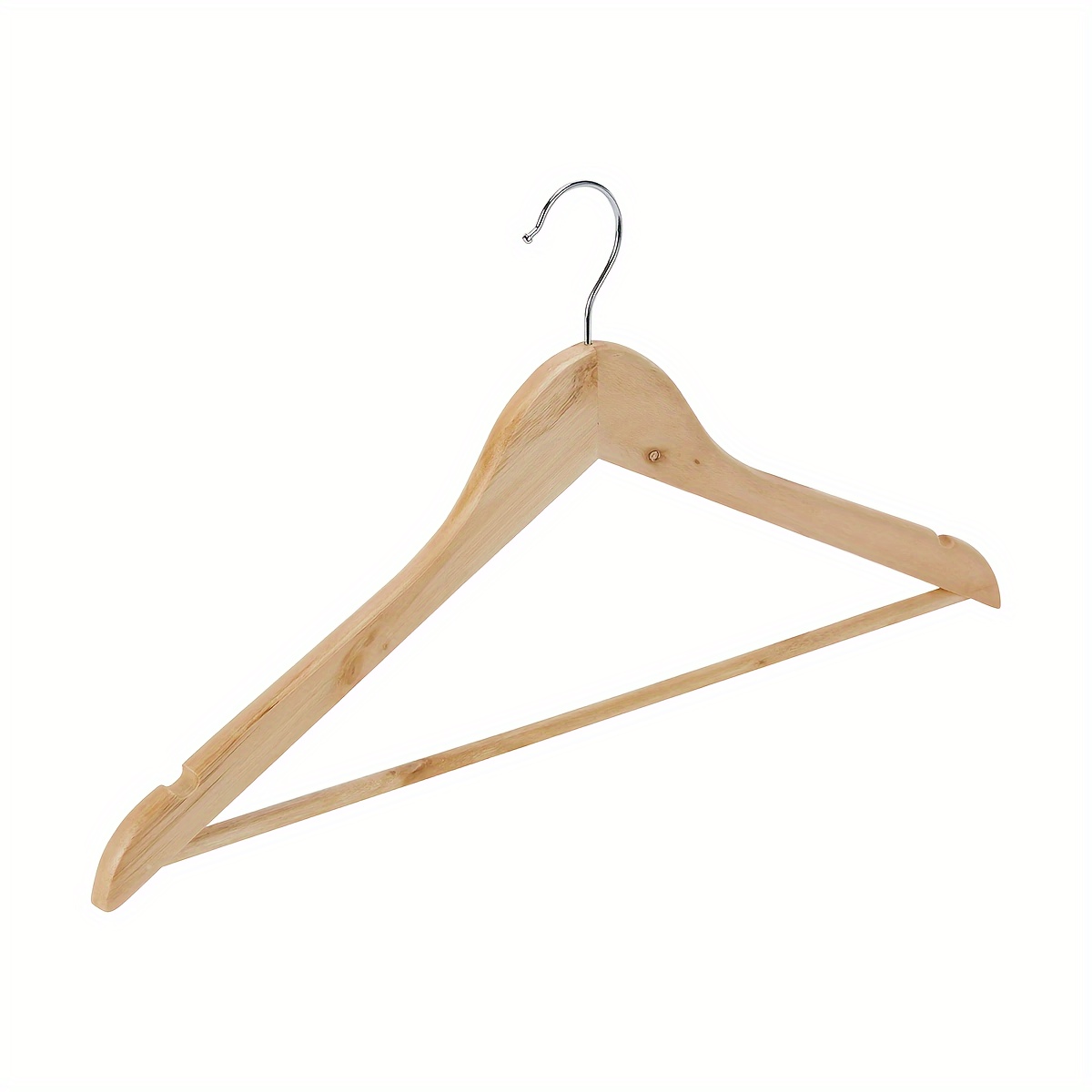 Non-slip Wooden Clothes Hangers With Grooves, Drying Rack For Wardrobes,  Bedrooms, Clothing Stores, Anti-deformation Traceless Standard Hangers,  Household Space Saving Storage Organizer For Bedroom, Bathroom, Closet,  Wardrobe, Home - Temu