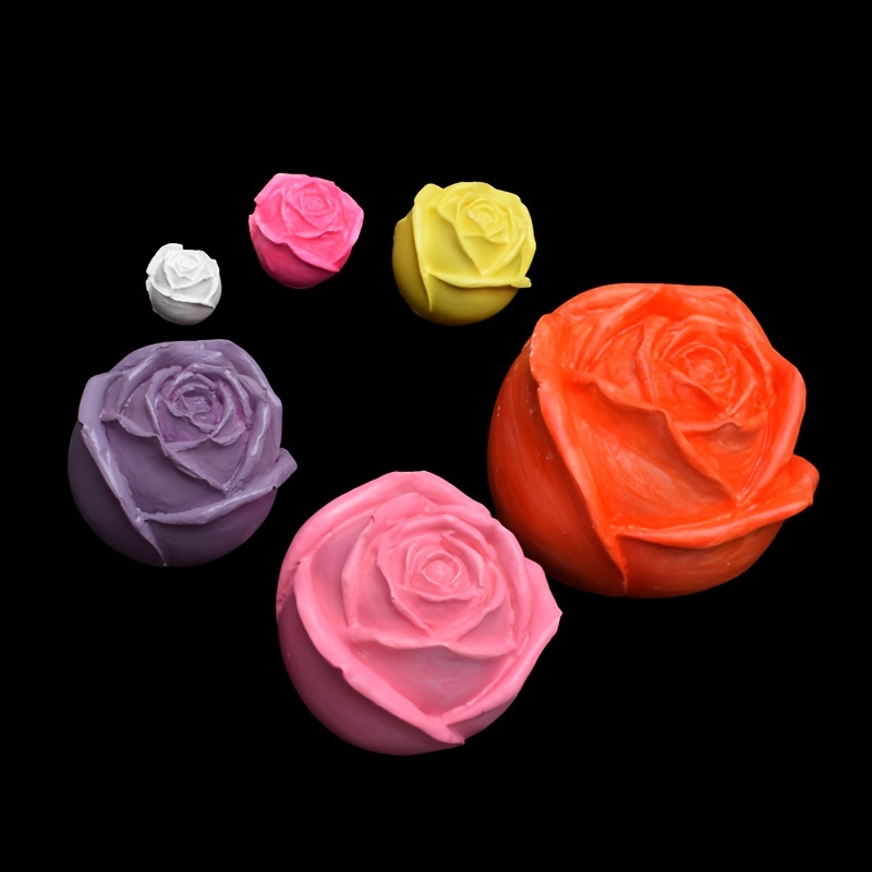 New Fashion Rose Silicone Mold for Ice Cube Making-6 Styles Rose Resin Molds-silicon  Rose Mold for Resin Craft-rose Fondant Mold for Cake 