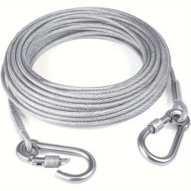 TEMU Durable And Lightweight Reflective Dog Leash - Perfect For Dogs Weighing Up To 250 Pounds - Stainless Steel Swivel Clip - Ideal For Outdoor, Yard, And Camping Use