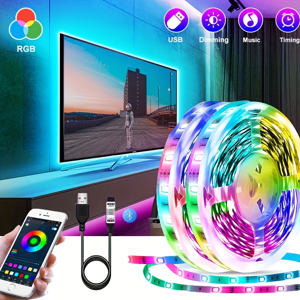 Transform Your Gaming Room With 5v Usb Rgb Led Strip Lights - Temu