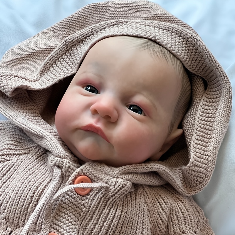 20inch Already Finished Painted Bebe Reborn Doll Raven Lifelike 3D Skin  Visible Veins with Root Hair
