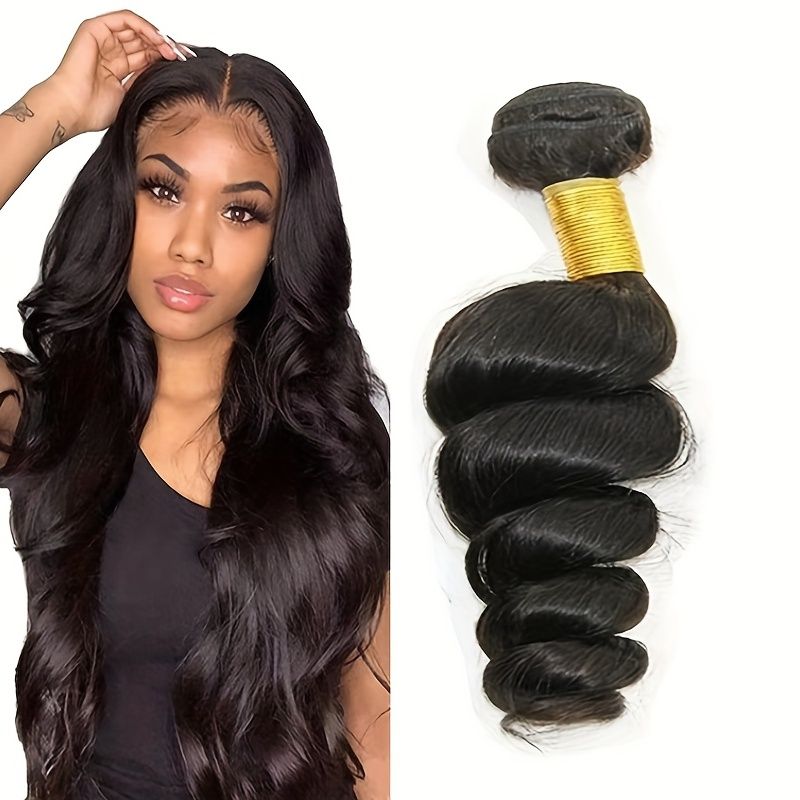1pc Bundles Brazilian Virgin Human Hair Unprocessed Remy Hair Wigs Weave  Extension For Women Natural Color - Beauty & Personal Care - Temu