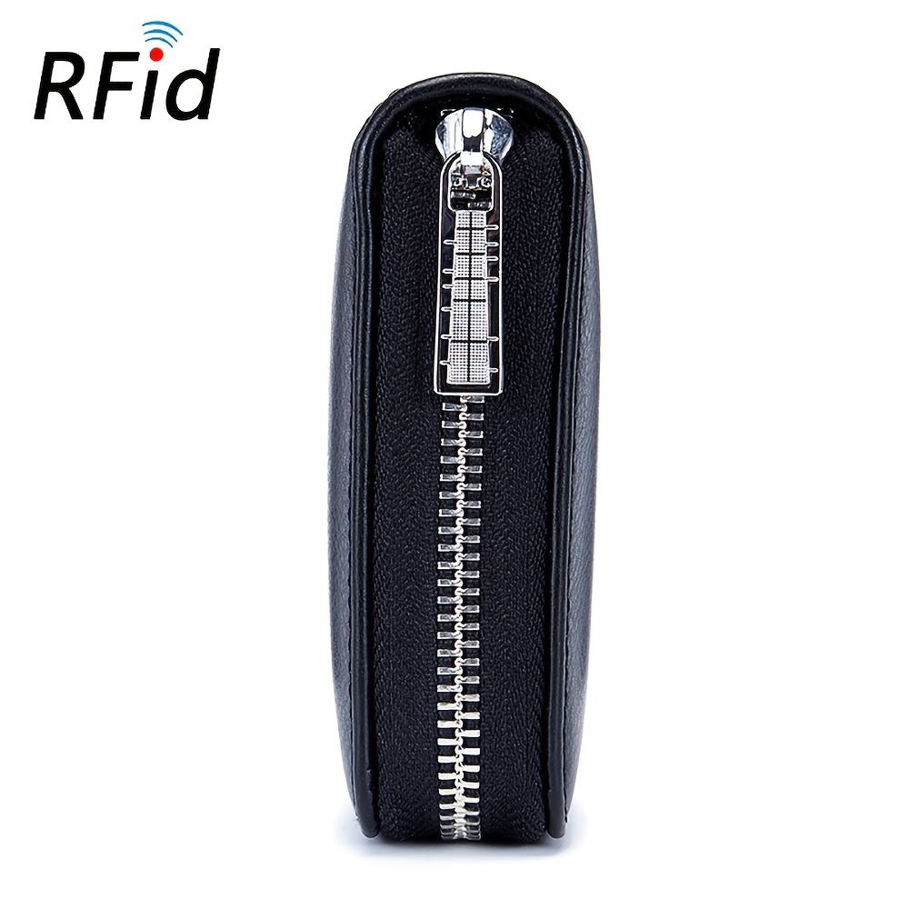 Women's Long Solid Zipper Clutch Wallet Card Slots Coin Purse
