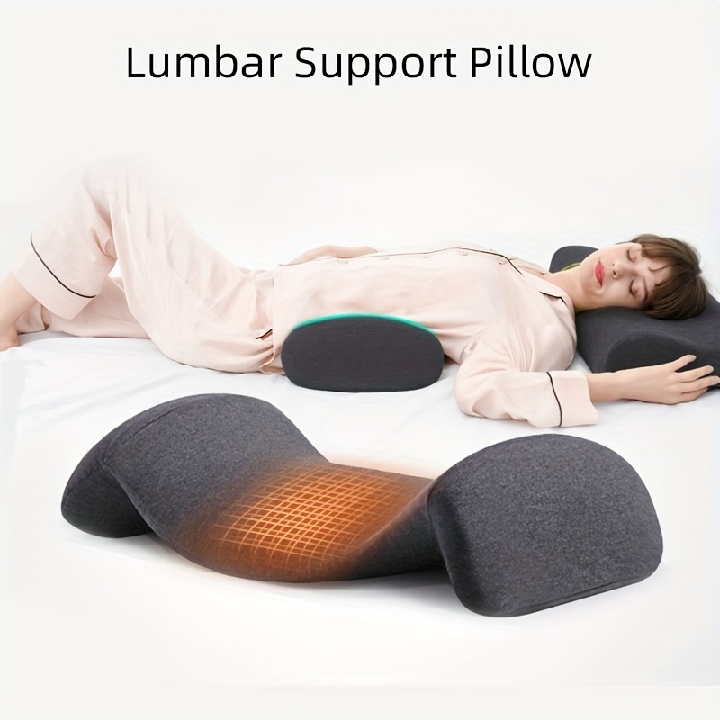 Ergonomic Memory Foam Lumbar Support Pillow For Low Back Relax And
