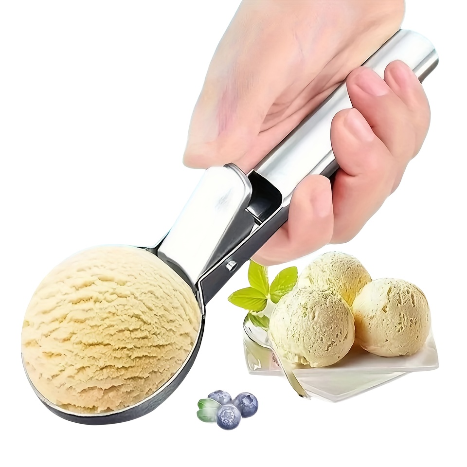 1pc Ice Cream Spoon,Stainless Steel Scoop With Trigger,Bronze color,Fruit  Baller Scoop,Sundae Scoop.