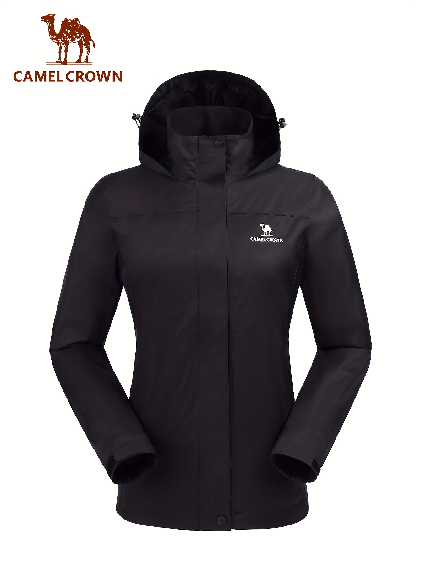  CAMEL CROWN - Chamarra de esquí para mujer, impermeable, con  capucha desmontable, rompevientos, forro polar, parka para lluvia, S :  Ropa, Zapatos y Joyería