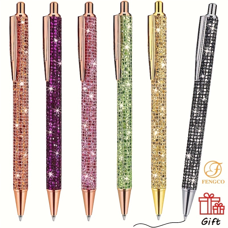 9pcs/set 3 Glitter Highlighter Pens, 5 White/golden/silver/black Paper  Pens, 1 Drawing Pen, 1 Cartoon Outline Pen, 1 Planner Marker Pen