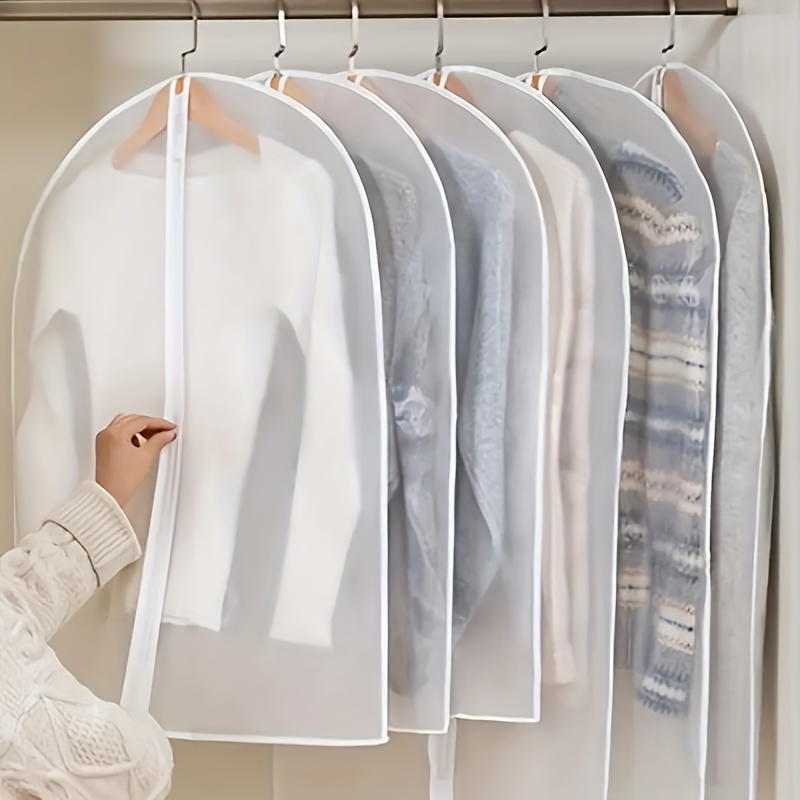 20 Pack Garment Bags for Hanging Clothes Plastic Garment Bags Clear Clothes  Covers Dry Cleaner Bags Hanging Dust-proof Garment Bags for Dry Cleaner