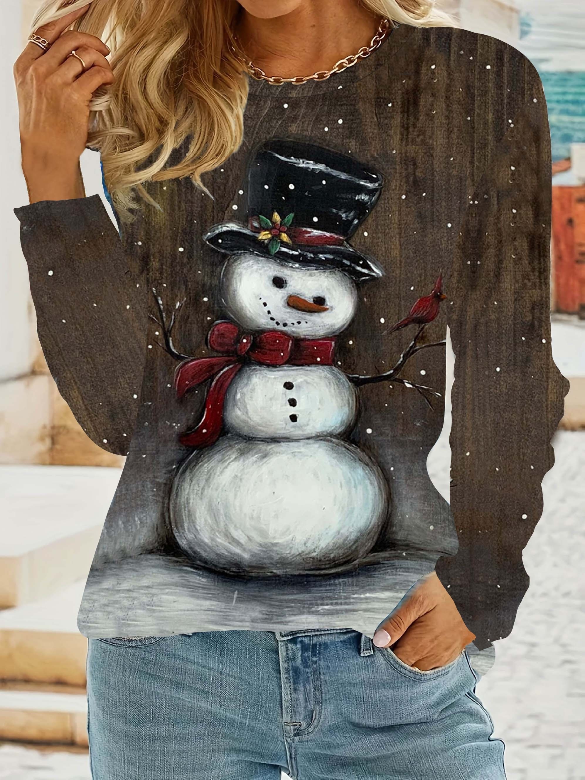 The greatest 2025 snowman pullover