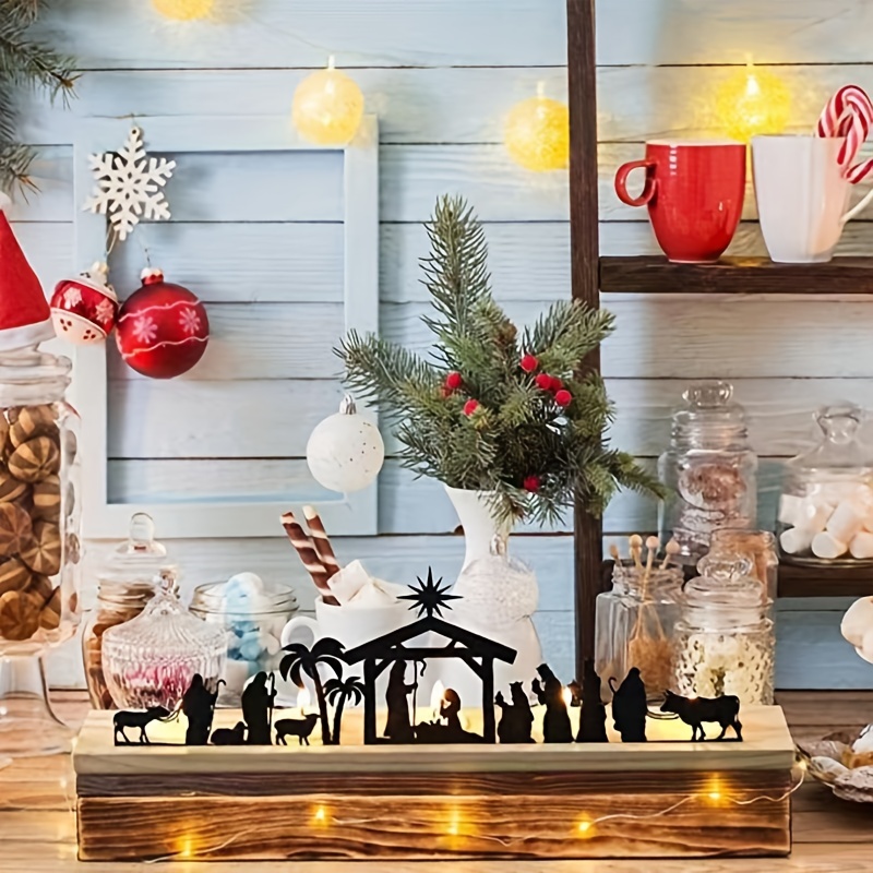 1set Candle Holder Wooden Christmas Decoration Christmas Rocking Chair  Wooden Ornament Angel Poetry Memorial Loved Ones Halloween Room Decor Gothic, Check Today's Deals