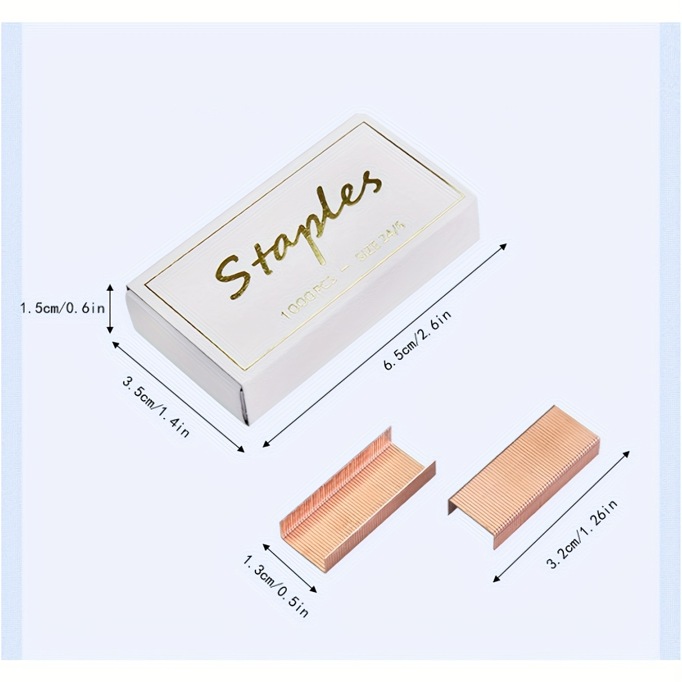 Rose Gold Staples Metal Creative Staple for Staplers Trend Office  Accessories 26/6 Stationery Supplies