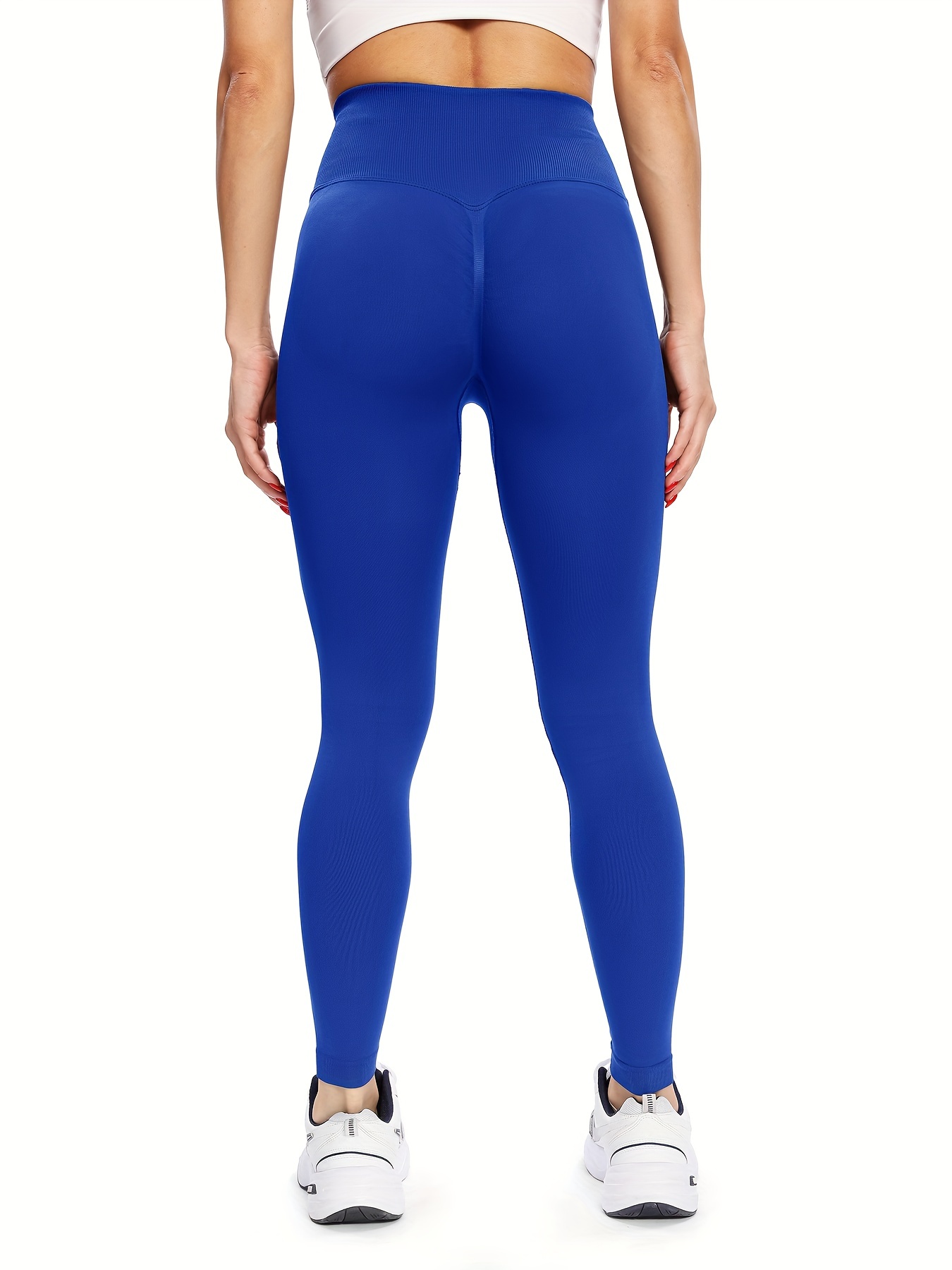 Mulheres calças de yoga esportes leggings exercício esportivo elástico  fitness gym leggings cintura alta sem costura empurrar para cima calças -  Amor Lindo