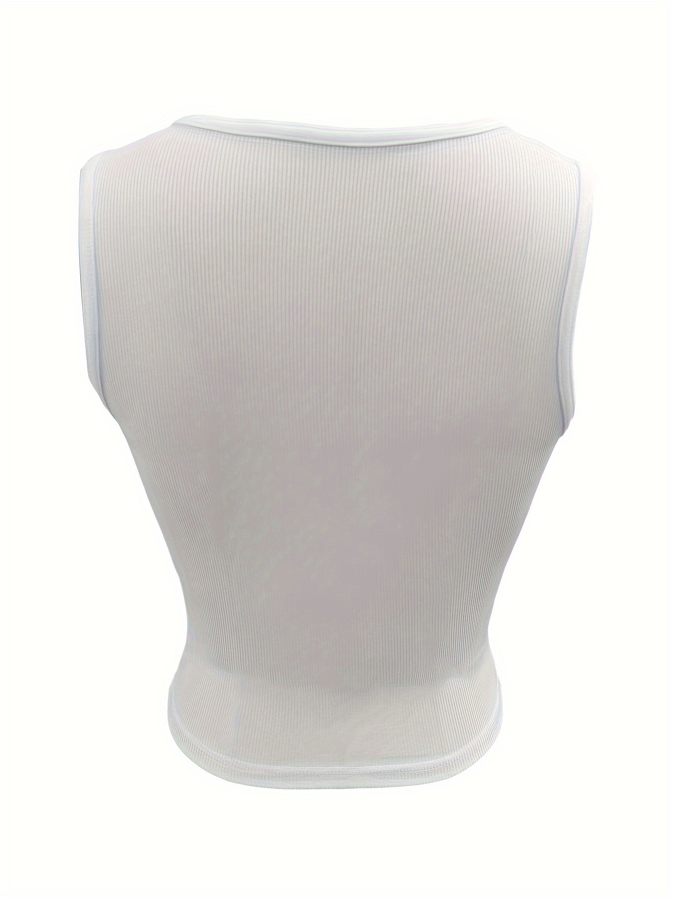 Women'S Fashionable Small V-Neck Tank Top - Light Blue, Ribbed, Notched Collar, Solid Color, Perfect for Spring/Summer/Fall, Casual Attire, Casual Wear|Vneck Top|Ribbed Texture