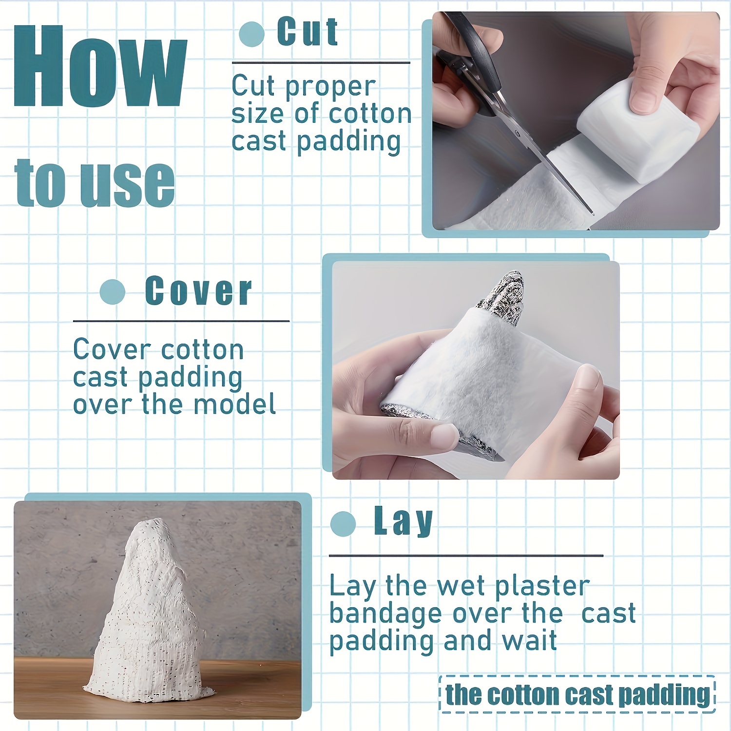 Plaster Cloth Gauze Bandages Rolls For Art Project Diy - Temu