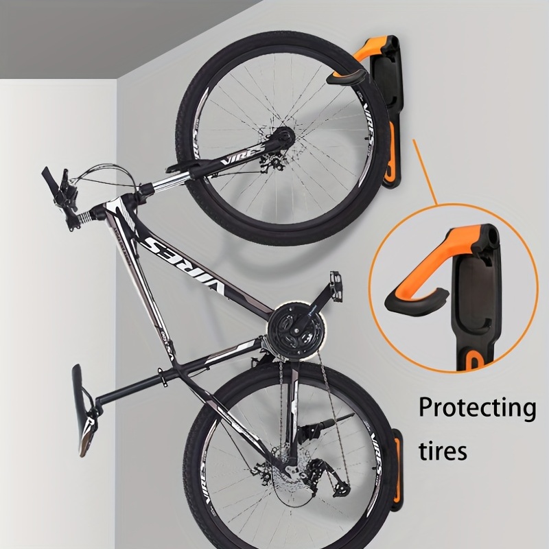 Soporte de pared con gancho plegable para colgar bicicleta - Cablematic