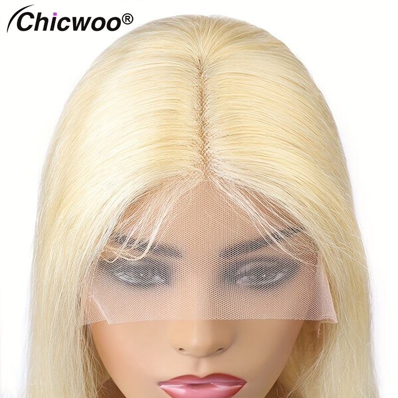 60 White Colored Human Hair Wigs Bob Wig Lace Front Human Hair Wigs 613 Bob  Straight Lace Frontal Closure Wig Honey Blonde Wig