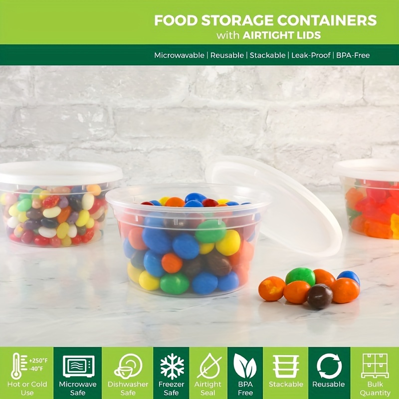 Food Containers, Plastic Cooking Containers With Lids, Slime Soup