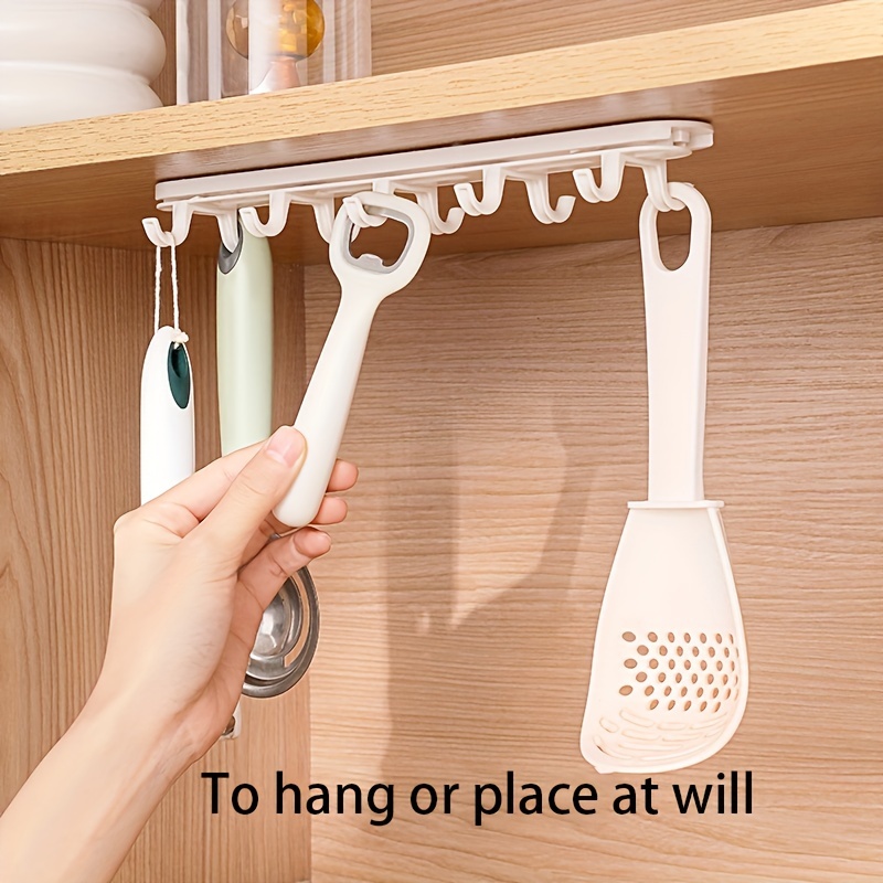 Storage Rack With Hooks For Kitchen Bathroom Bedroom Office - Temu